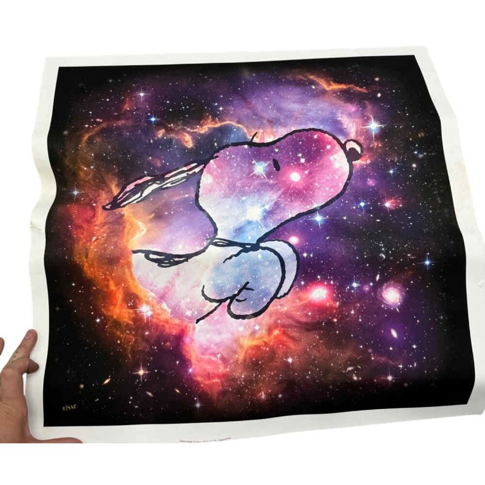 Snoopy Space Galaxy 5/475 Print poster Peanuts Reachable For The Stars READ
